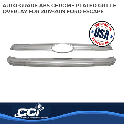 Coast to Coast Ford Escape 17-19 S/SE Grille Overlay, Chrome (IWCGI148)