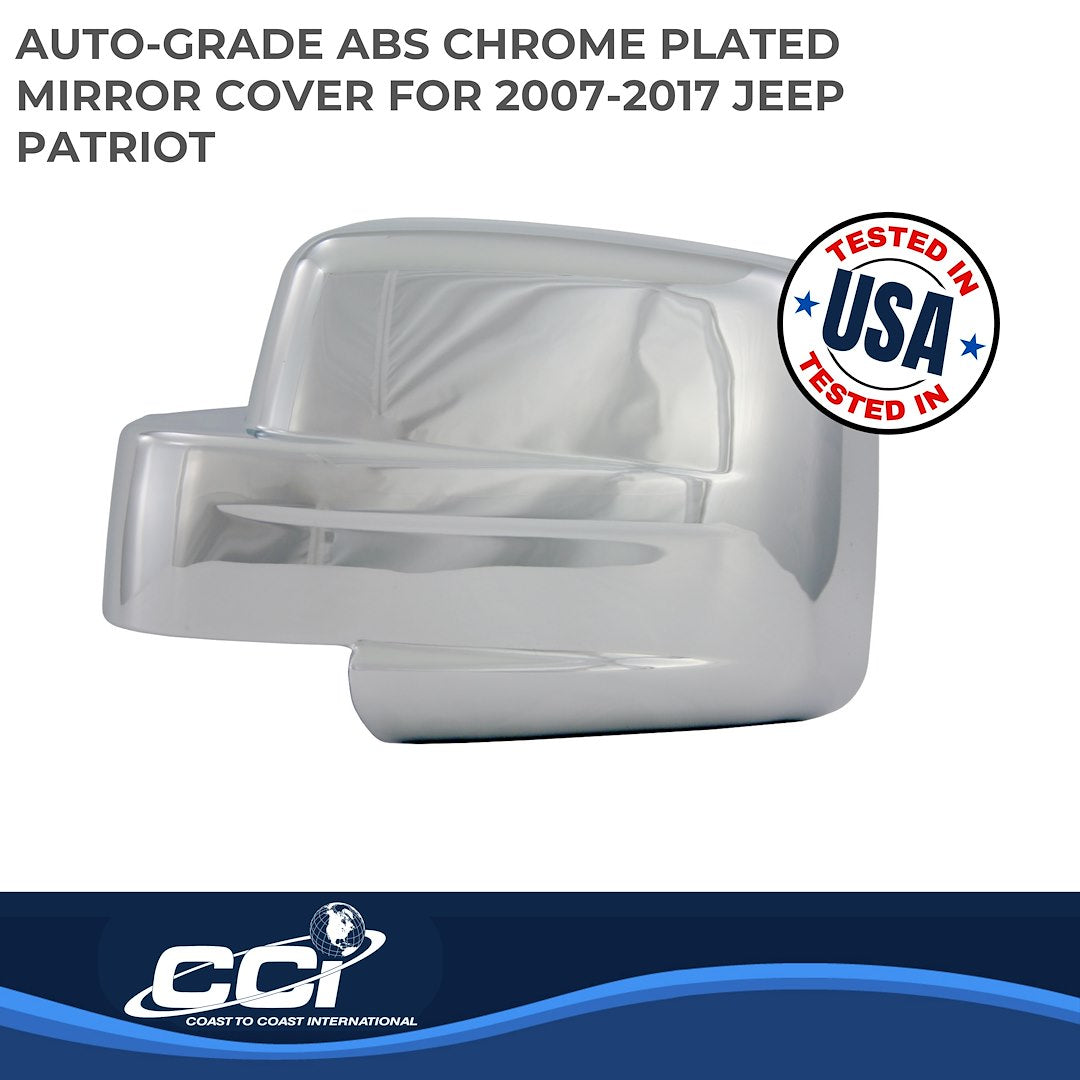 Coast to Coast Jeep Patriot 07-17 (Full w/o Turn Signal) Mirror Covers, Chrome (CCIMC67424)