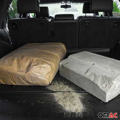 OMAC USA Premium Cargo Liner Trunk Rubber Mat for Car – Fits with 2004-2011 BMW 3 Series E90 – All Weather Heavy Duty, Black (1 Pc)