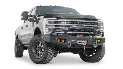 WARN Ascent Front Bumper with Prerunner Grille Guard for 2023-2026 Ford Super Duty
