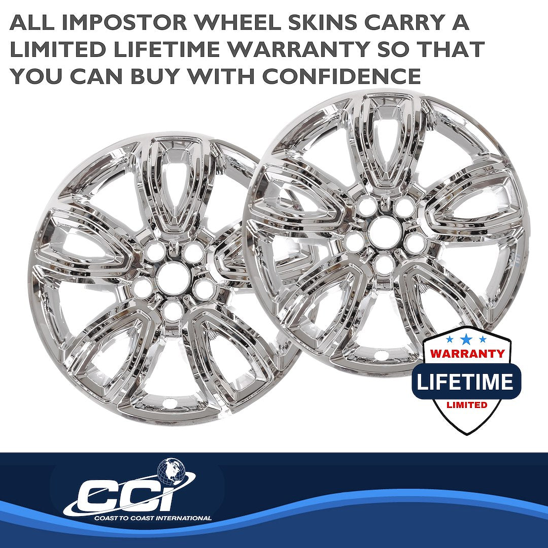 Coast to Coast IMPostor Wheel Skins 18", Chrome, Set of 4 – Fits 2020-24 Ford Explorer (IMP468X)