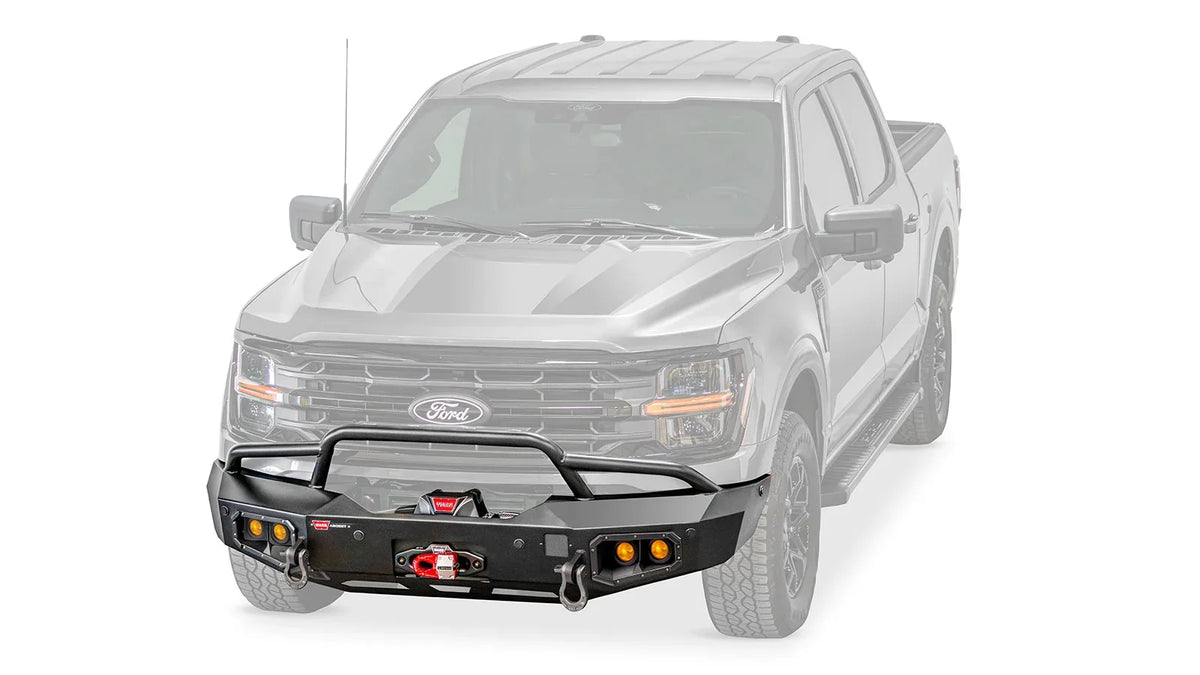 WARN Ascent Front Bumper with Prerunner Grille Guard for 2024-2025 Ford F-150