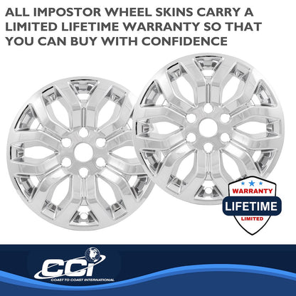 Coast to Coast IMPostor Wheel Skins 18", Chrome, Set of 4 – Fits 2021-23 Ford F-150 King Ranch (IMP491X)