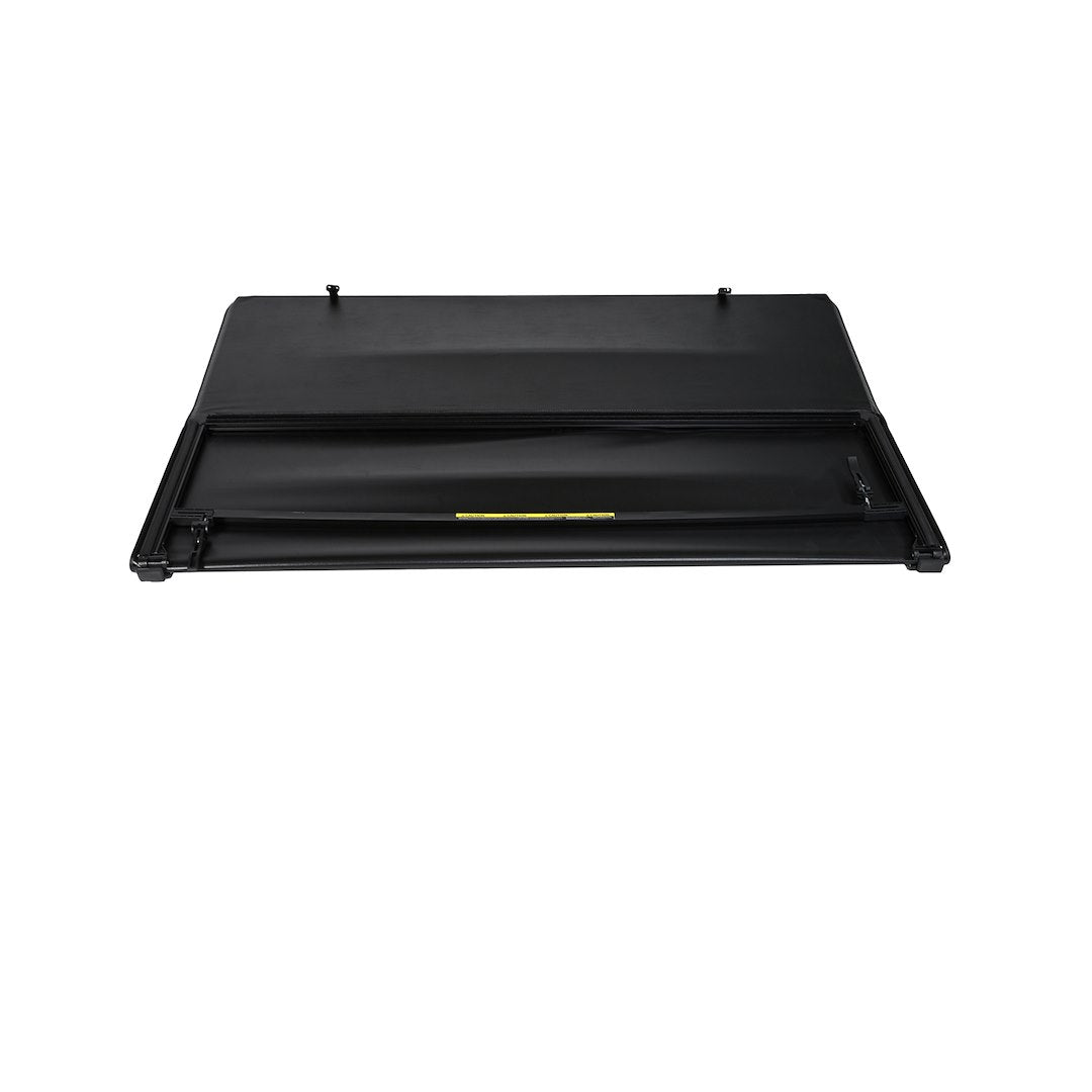 TrailFX Soft Folding Tonneau Cover for Pickup Trucks - Fits 2016-2023 Toyota Tacoma (Black)