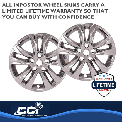 Coast to Coast IMPostor Wheel Skins 17", Chrome, Set of 4 – Fits 2021-23 Chevrolet Trailblazer LS (IMP469X)