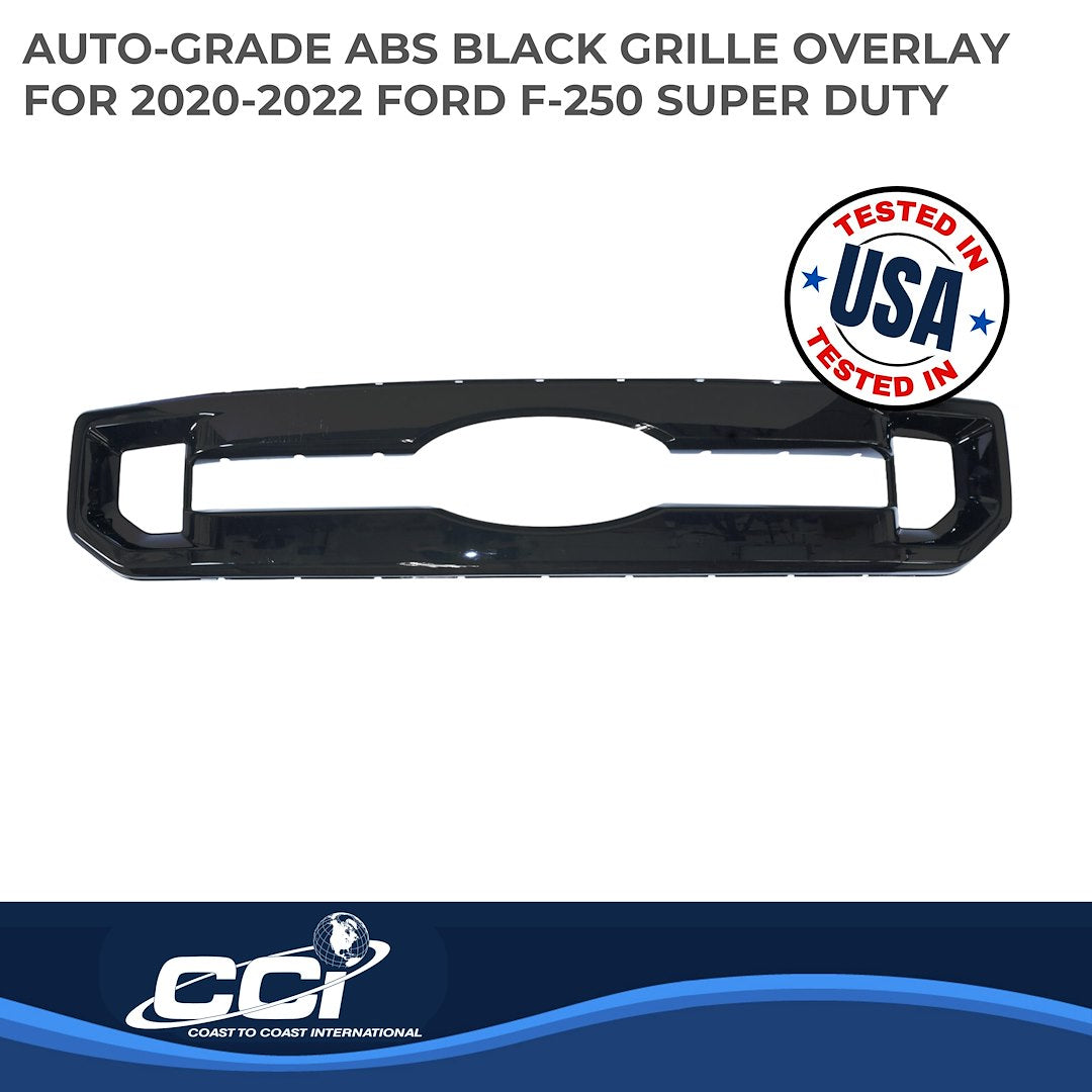 Coast to Coast Ford Superduty 20-22 XL/XLT Grille Overlay, Gloss Black (GI174BLK)