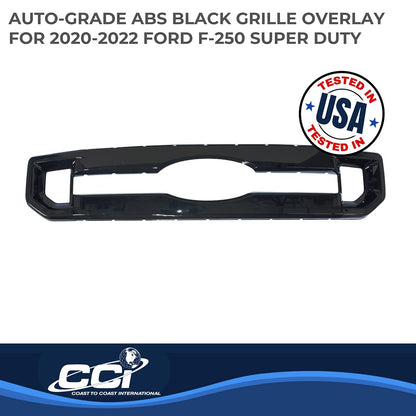 Coast to Coast Ford Superduty 20-22 XL/XLT Grille Overlay, Gloss Black (GI174BLK)