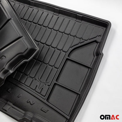 OMAC USA Premium Cargo Liner Trunk Rubber Mat for Car – Fits with 2004-2011 BMW 3 Series E90 – All Weather Heavy Duty, Black (1 Pc)