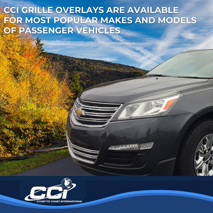 Coast to Coast Chevrolet Traverse LS/LT Grille Overlay, Chrome – Fits 2013-17 (IWCGI117)