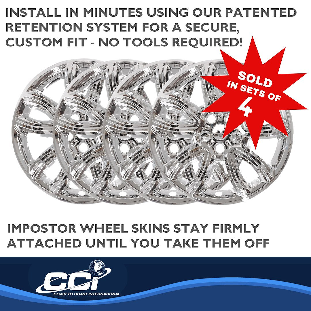Coast to Coast IMPostor Wheel Skins 18", Chrome, Set of 4 – Fits 2020-24 Ford Explorer (IMP468X)