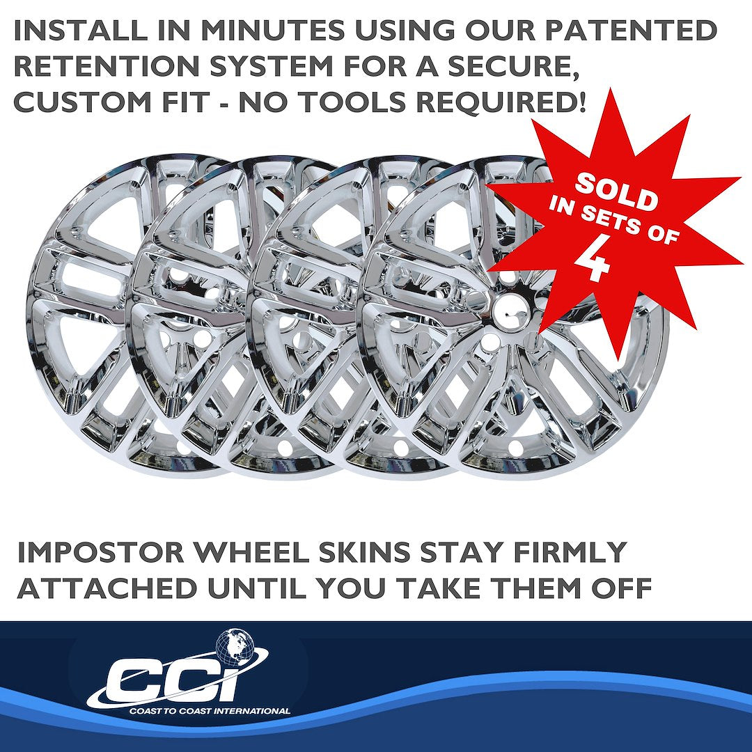 Coast to Coast IMPostor Wheel Skins 20", Chrome, Set of 4 – Fits 2021-26 Dodge Durango GT (IMP484X)