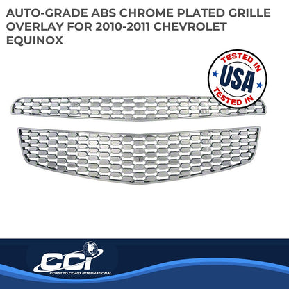 Coast to Coast Chevrolet Equinox 10-11 LS/LT/LTZ Grille Overlay, Chrome (IWCGI82)