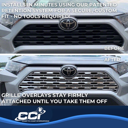 Coast to Coast Toyota RAV4 19-25 Grille Overlay, Chrome (IWCGI500)