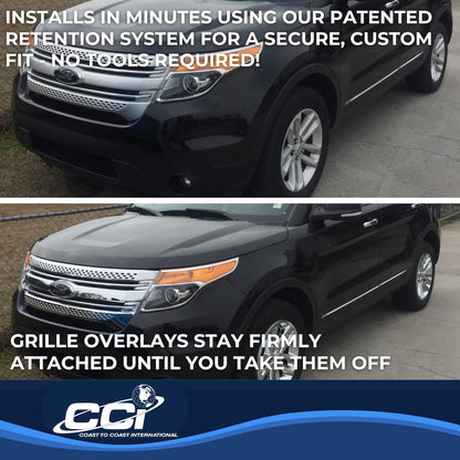 Coast to Coast Ford Explorer 11-15 Base/Limited/XLT Grille Overlay, Chrome (IWCGI91)