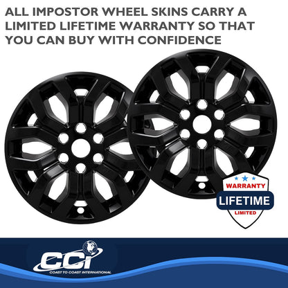 Coast to Coast IMPostor Wheel Skins 18", Gloss Black, Set of 4 – Fits 2021-23 Ford F-150 King Ranch (IMP491BLK)