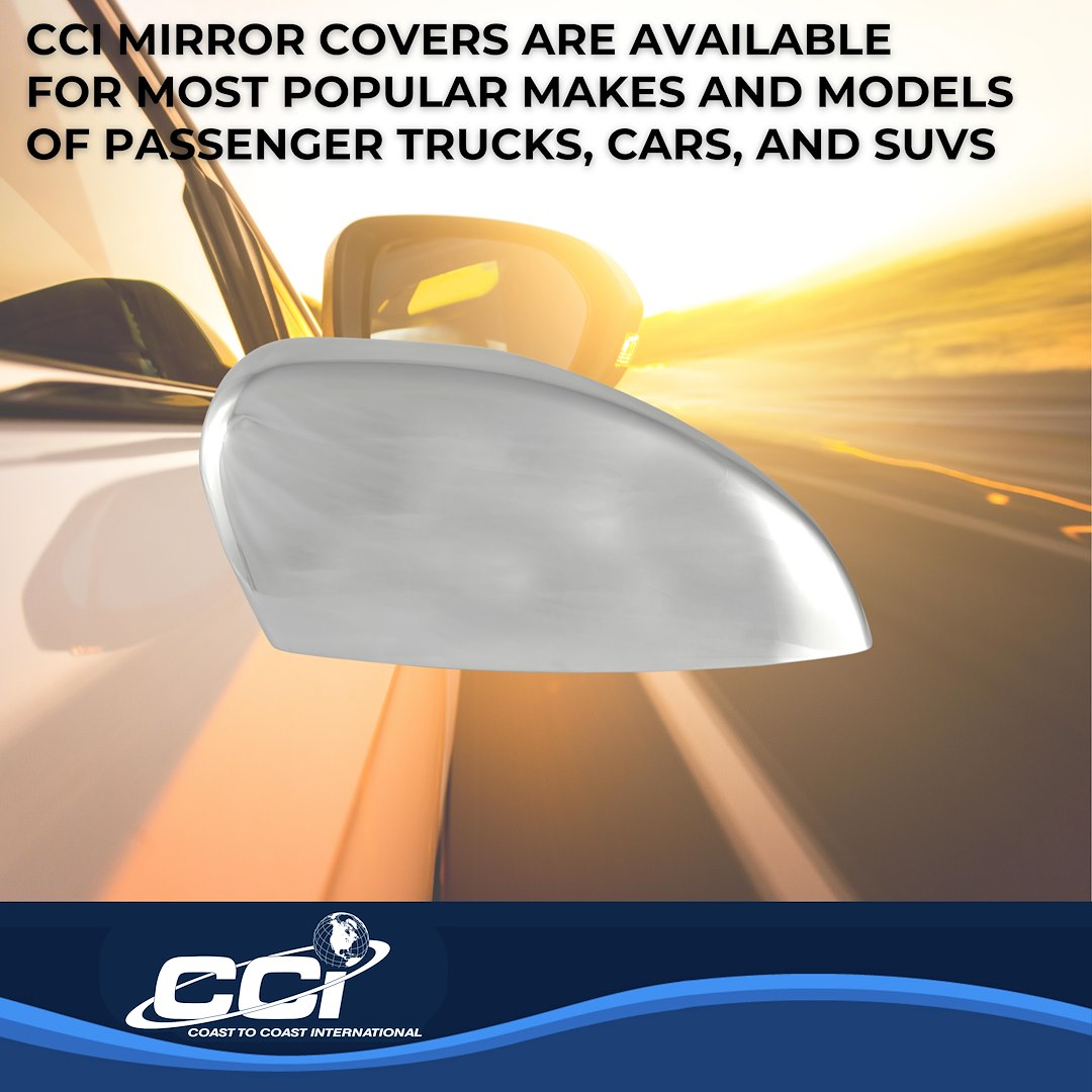 Coast to Coast Ford Escape 13-16 (Top Half w/o Turn Signal) Mirror Covers, Chrome (CCIMC67491)