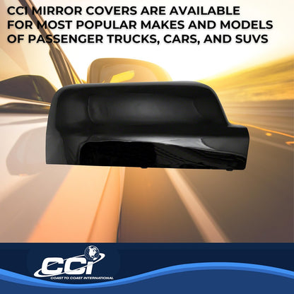Coast to Coast Ram 1500 19-25 (Top Half w/o Turn Signal) Mirror Covers, Gloss Black (CCIMC67535BK)