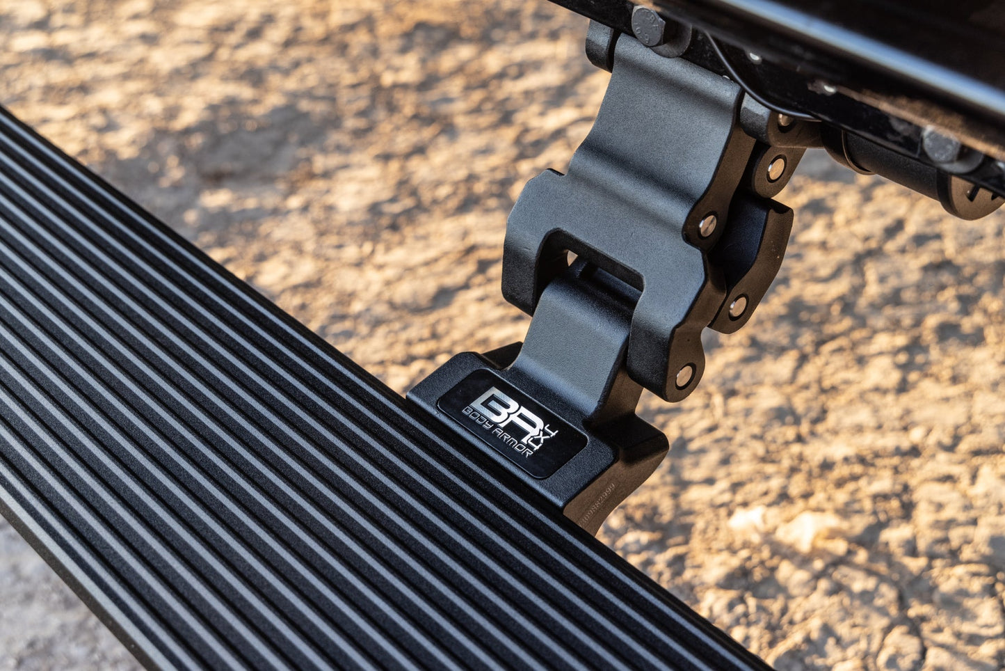 Body Armor E-Power Board Steps - Matte Black Textured Finish, Heavy-Duty Aluminum, LED Lit - Fits 2021–2024 Ford Bronco 2-Door