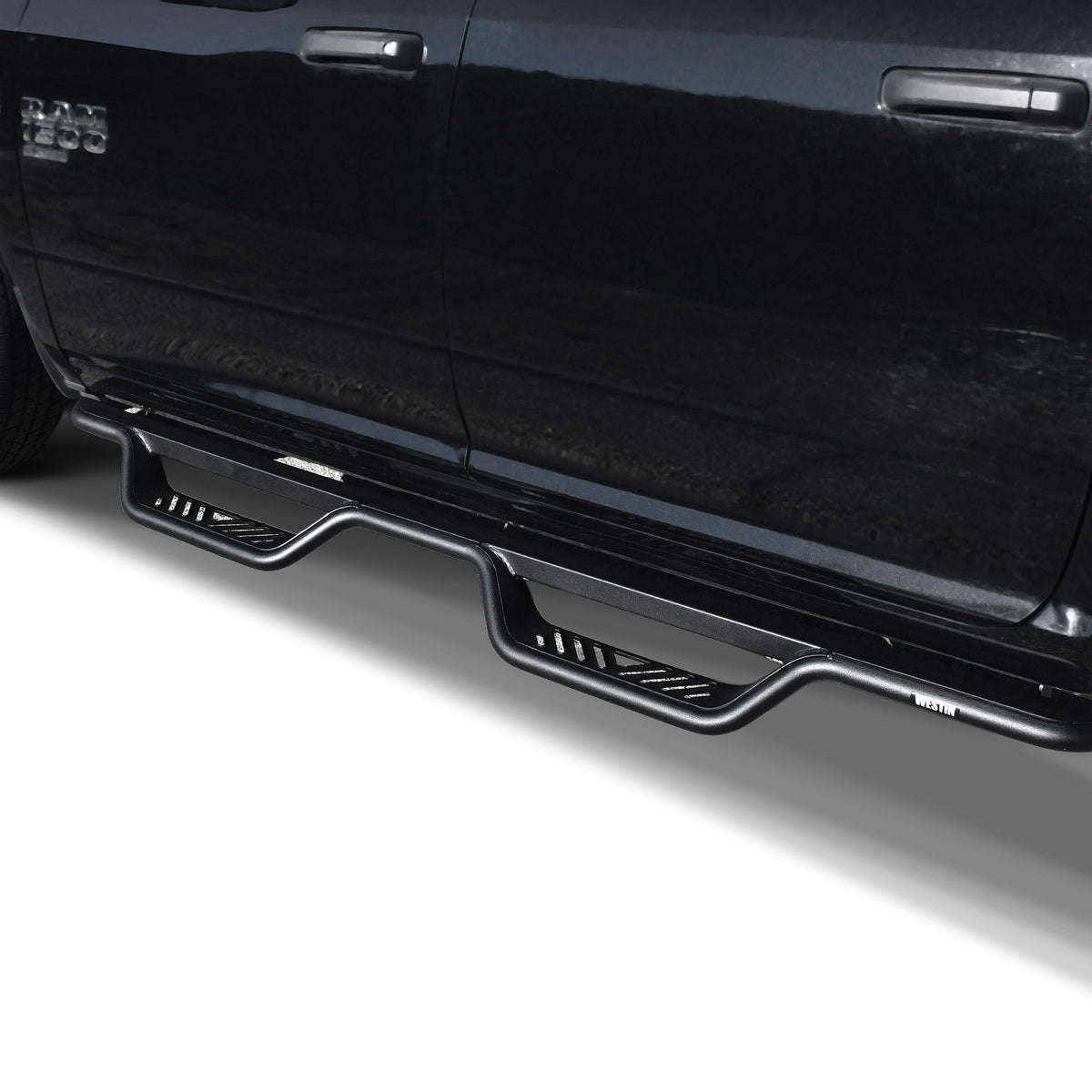 Westin Outlaw Drop Nerf Step Bars Textured Black – Fits 2010-26 Ram 2500 Crew Cab & More