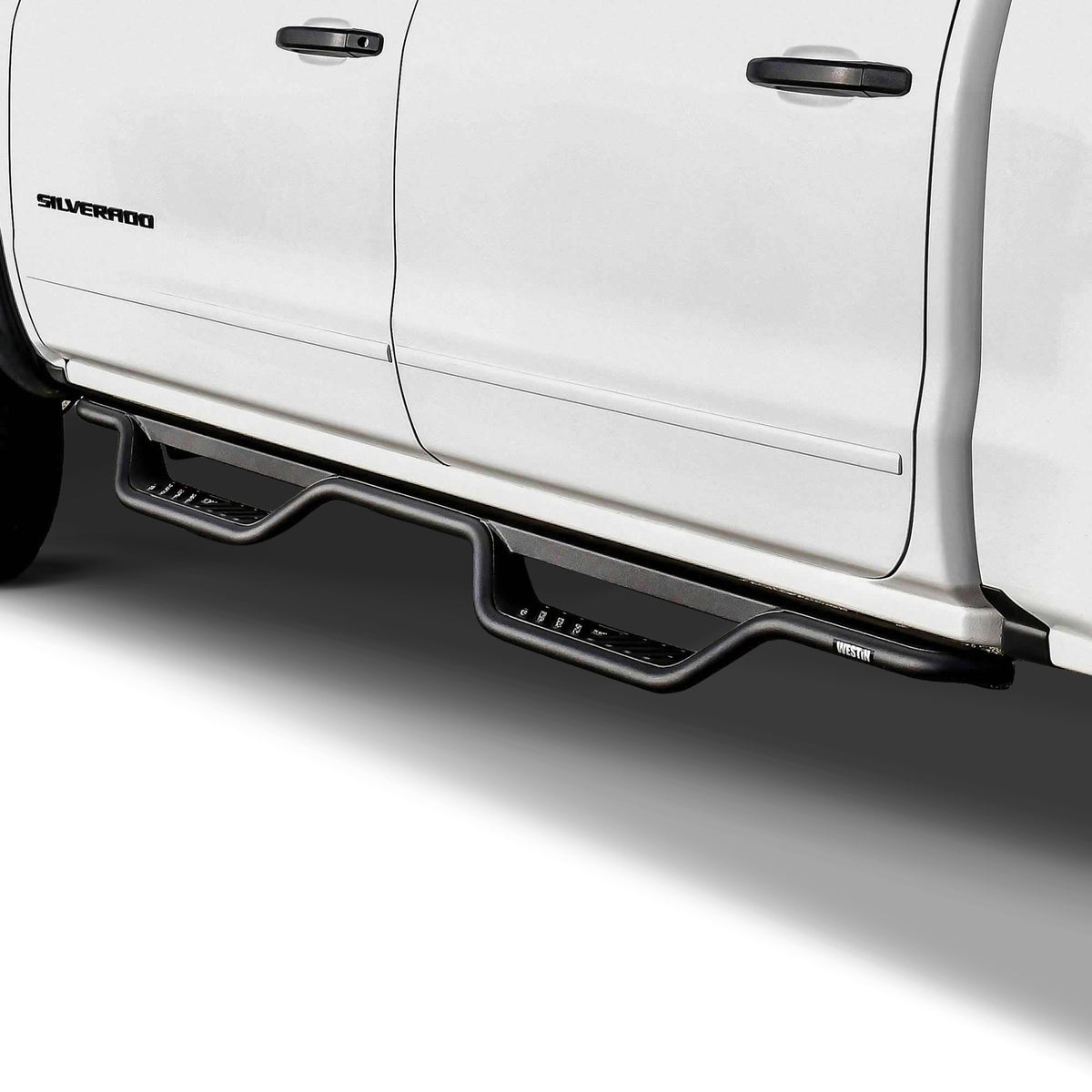 Westin Outlaw Drop Nerf Step Bars Textured Black – Fits 2014-18 Silverado/Sierra 1500 Crew Cab & More