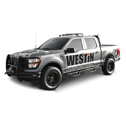 Westin Outlaw Drop Nerf Step Bars Textured Black – Fits 2015-26 F-150 Crew Cab & More