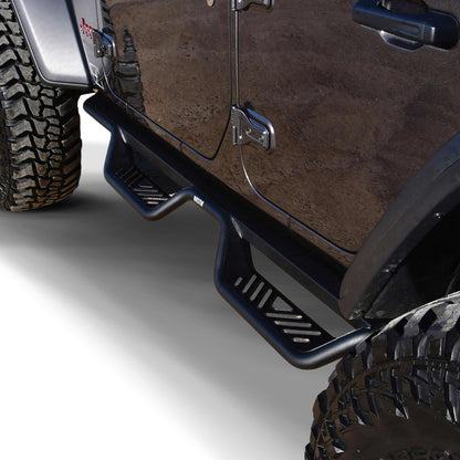 Westin Outlaw Drop Nerf Step Bars Textured Black – Fits 2018-26 Wrangler 4 Door
