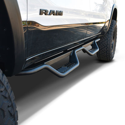 Westin Outlaw Drop Nerf Step Bars Textured Black – Fits 2019-27 Ram 1500 Crew Cab - image 2