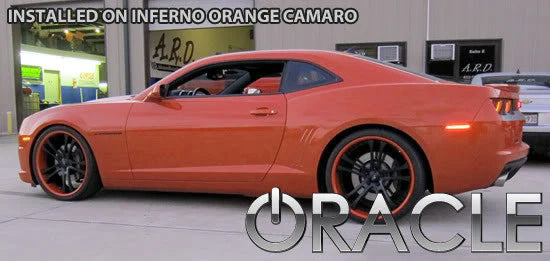 Oracle LED Side Marker Lights - Fits 2010-15 Chevrolet Camaro Tinted Amber/Red LEDs Set of 4