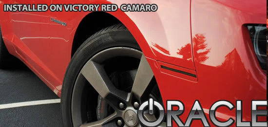 Oracle LED Side Marker Lights - Fits 2010-15 Chevrolet Camaro Tinted Amber/Red LEDs Set of 4