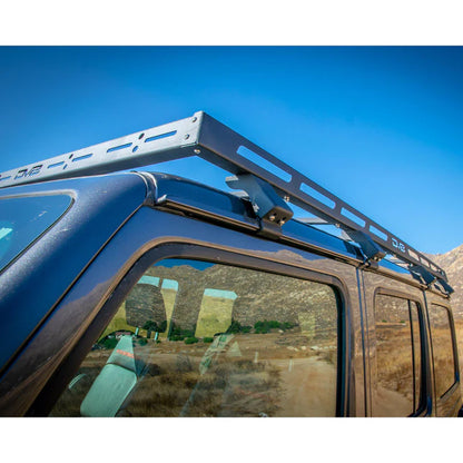 DV8 Offroad Black Steel Roof Rack Gutter Rail Mount Clamp-On Fit