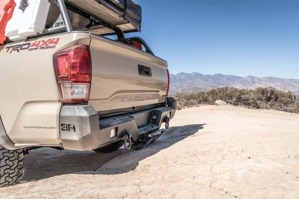 Body Armor Backbone Hitch Skid – 2-Inch Receiver Mount, Black Matte Powder Coated Steel, Protects Hitch, Trailer Wiring, and Rear Bumper