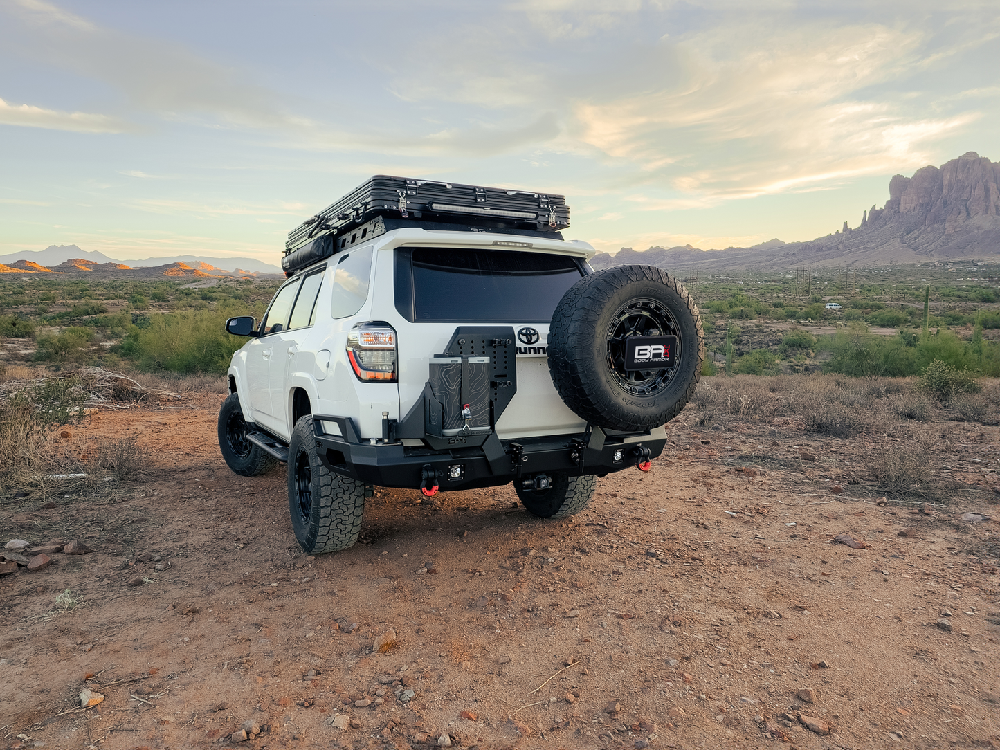 Body Armor Pro Series II Rear Bumper Swingout - High-Quality Steel, Black Powder-Coated Finish - Fits 2016-2023 Toyota Tacoma Driver Side