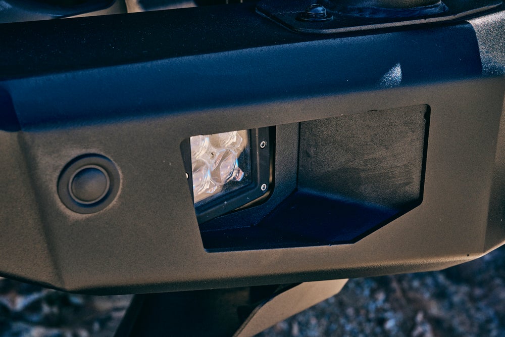 Body Armor Odyssey Front Bumper - Textured Black Powder-Coated Steel - Fits 2021-2024 Ford Bronco (With Bull Bar, Winch Mount, D-Ring Mounts)