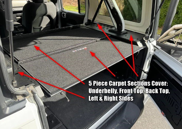 EZ4X4 2011–2018 Jeep JKU Wrangler 4DR Extreme EZTRUNK Carpet