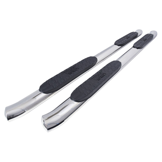 Westin PRO TRAXX 4" Oval Nerf Step Bars Polished Stainless – Fits 2005-23 Tacoma Double Cab
