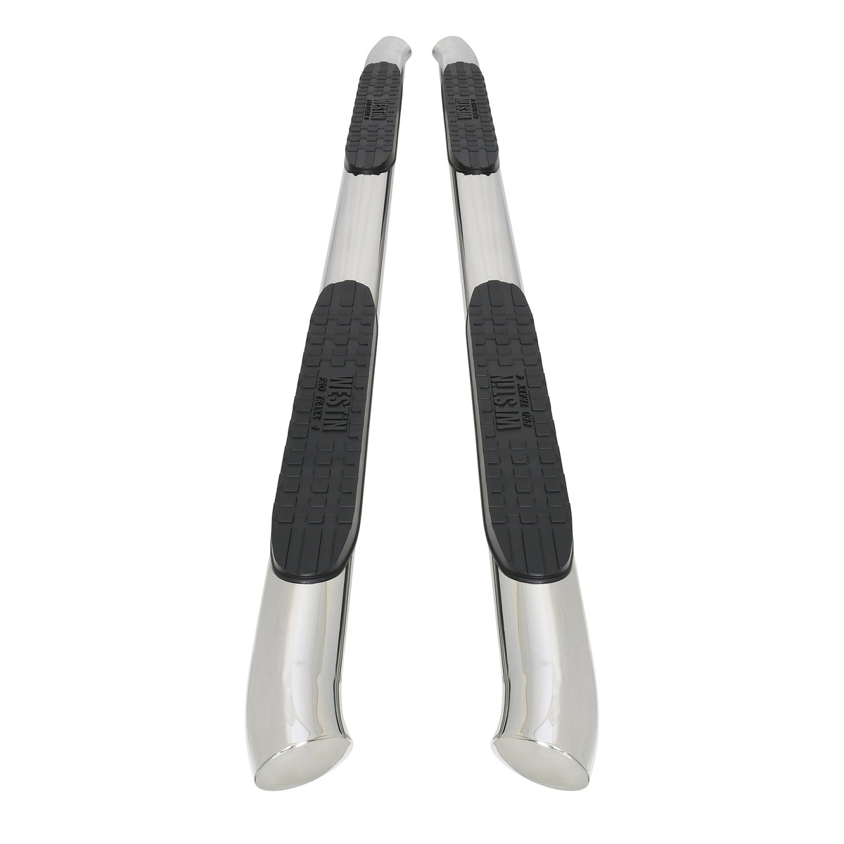 Westin PRO TRAXX 4" Oval Nerf Step Bars Polished Stainless – Fits 2005-23 Tacoma Double Cab