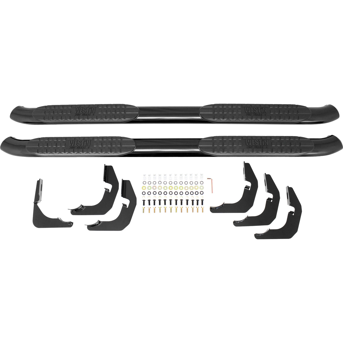 Westin PRO TRAXX 4" Oval Nerf Step Bars Black – Fits 2014-18 Silverado/Sierra 1500 Double Cab & More