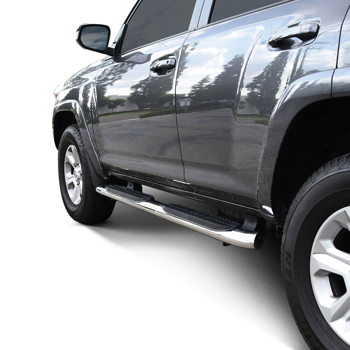 Westin PRO TRAXX 4" Oval Nerf Step Bars Polished Stainless – Fits 2014-24 4Runner