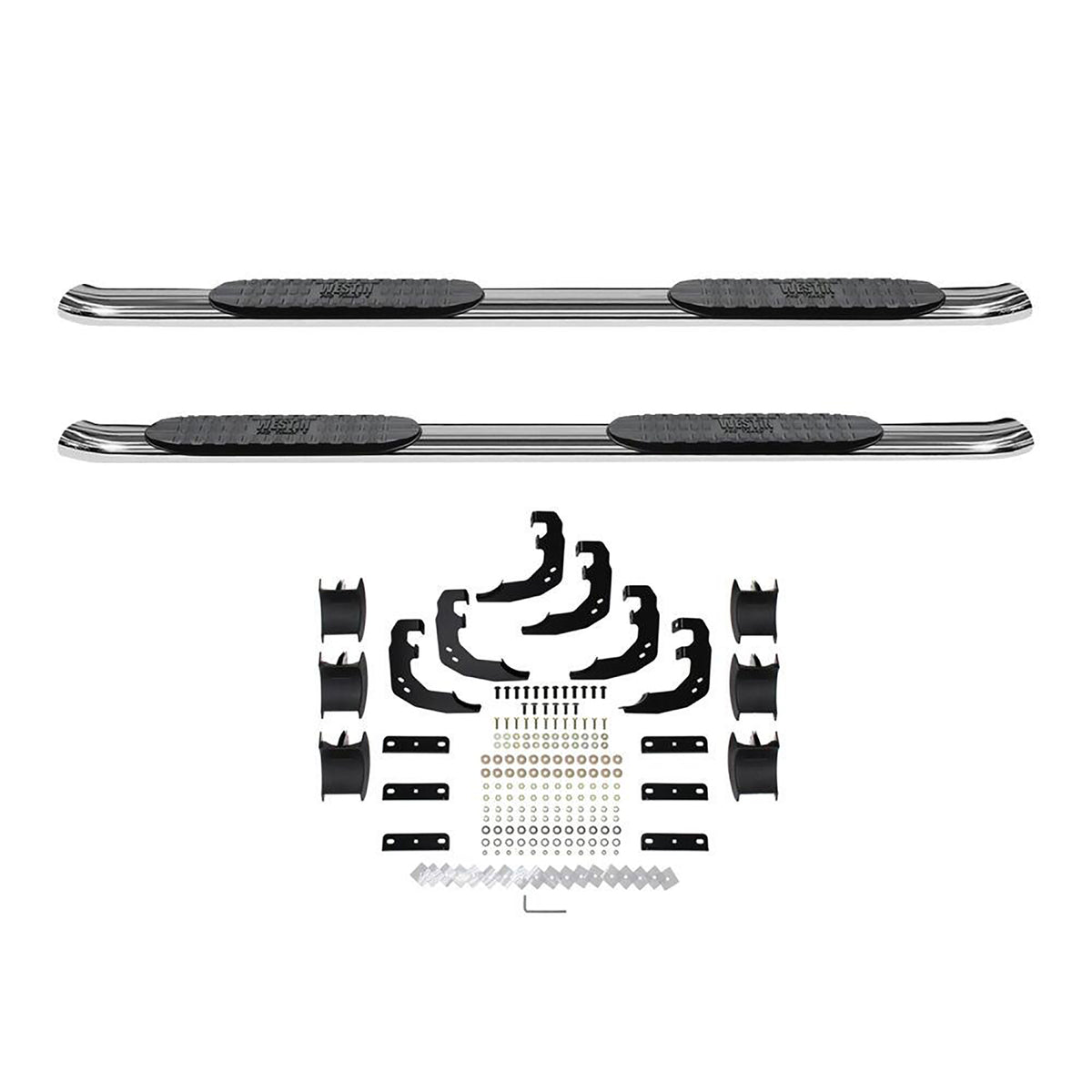 Westin PRO TRAXX 4" Oval Nerf Step Bars Polished Stainless – Fits 2019-26 Ram 1500 Crew Cab