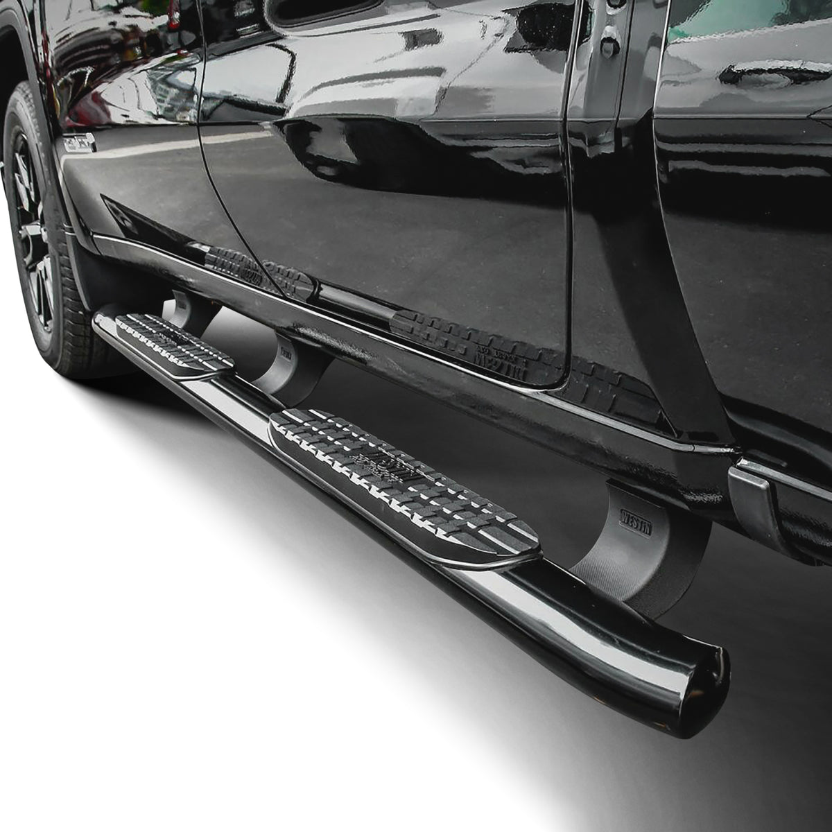 Westin PRO TRAXX 4" Oval Nerf Step Bars Black – Fits 2019-26 Silverado/Sierra 1500 Double Cab & More