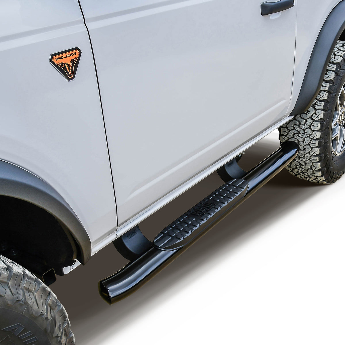 Westin PRO TRAXX 4" Oval Nerf Step Bars Black – Fits 2021-26 Bronco 2 Door