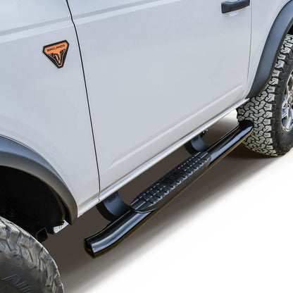 Westin PRO TRAXX 4" Oval Nerf Step Bars Black – Fits 2021-26 Bronco 2 Door