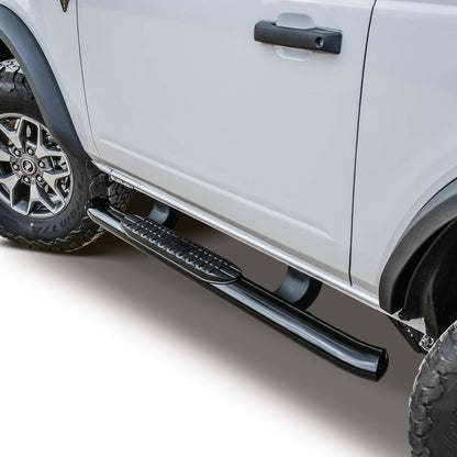 Westin PRO TRAXX 4" Oval Nerf Step Bars Black – Fits 2021-26 Bronco 2 Door