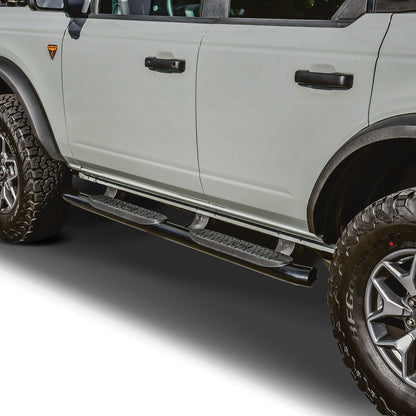 Westin PRO TRAXX 4" Oval Nerf Step Bars Black – Fits 2021-26 Bronco 4 Door