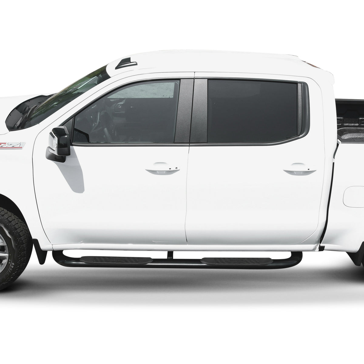 Westin Platinum 4" Oval Nerf Step Bars Black Steel – Fits 2019-26 Silverado/Sierra 1500 Crew Cab - image 2