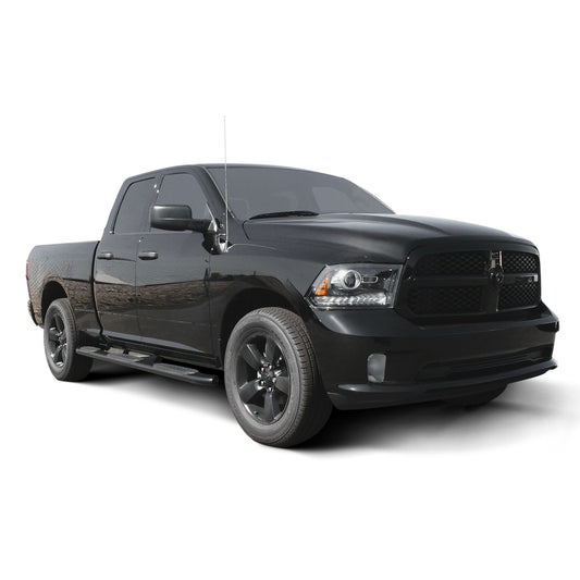 Westin PRO TRAXX 5" Oval Wheel-to-Wheel Nerf Step Bars Black Steel – Fits 2009-18 Ram 1500 & 2019-24 Classic Crew/Quad Cab