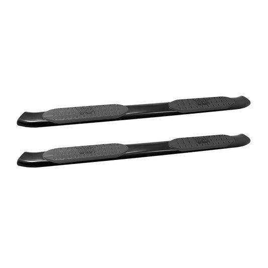 Westin PRO TRAXX 5" Oval Nerf Step Bars Black Steel – Fits 2015-27 F-150 SuperCrew Cab & More