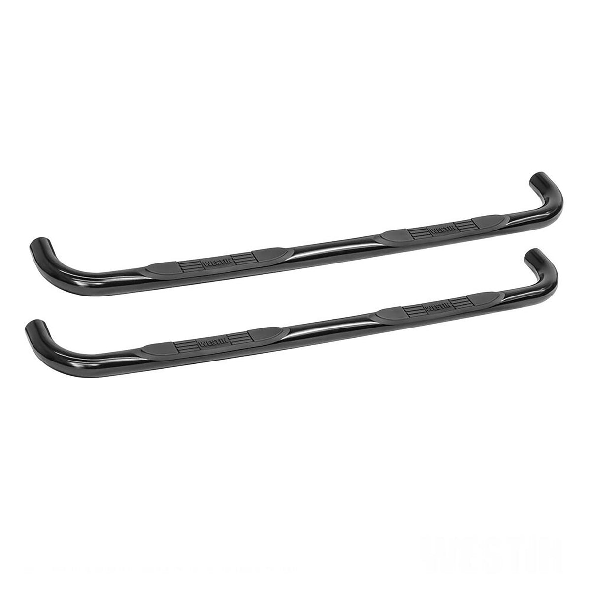 Westin E-Series 3" Round Nerf Bars Black Steel – Fits 2005-23 Tacoma Double Cab