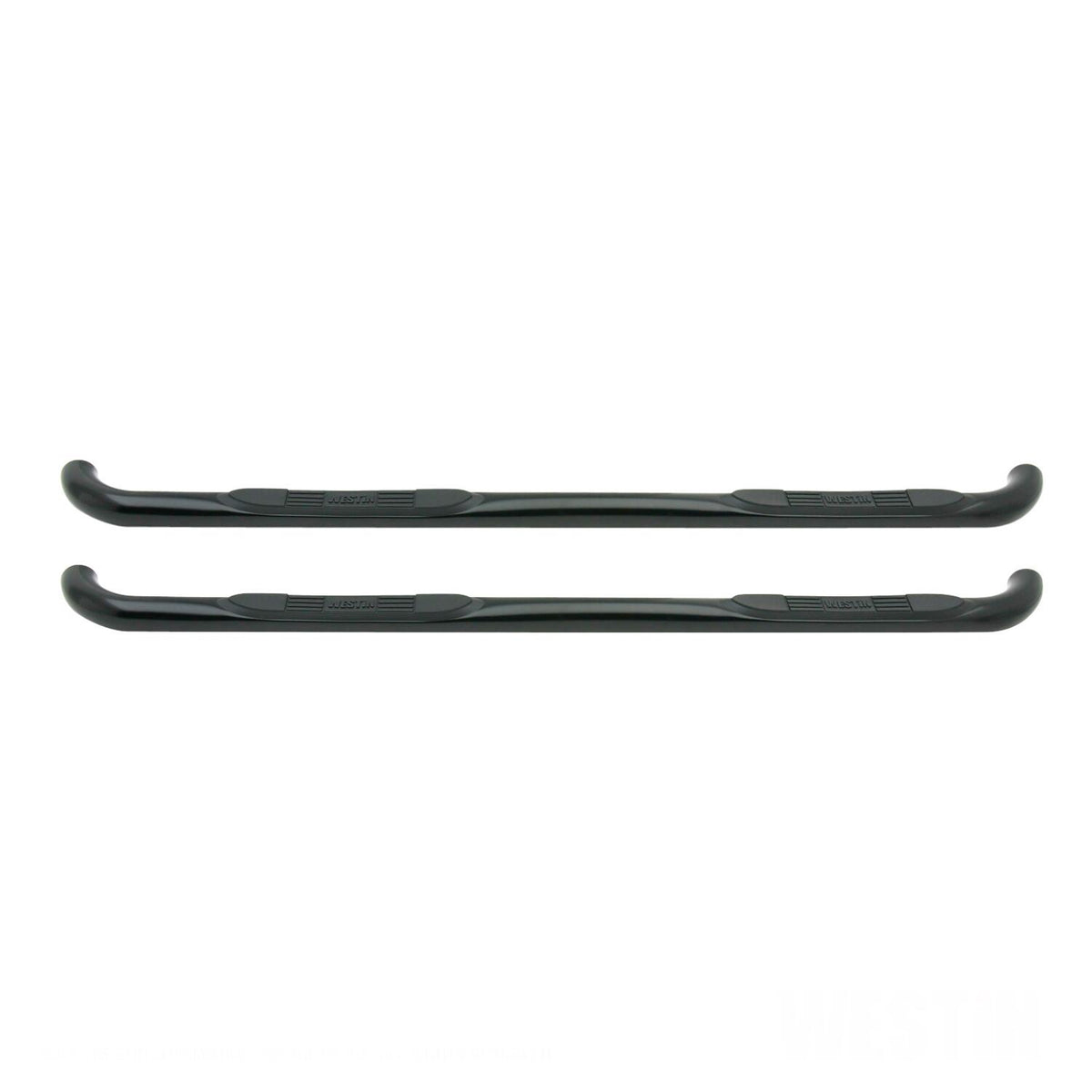 Westin E-Series 3" Round Nerf Bars Black Steel – Fits 2005-23 Tacoma Double Cab