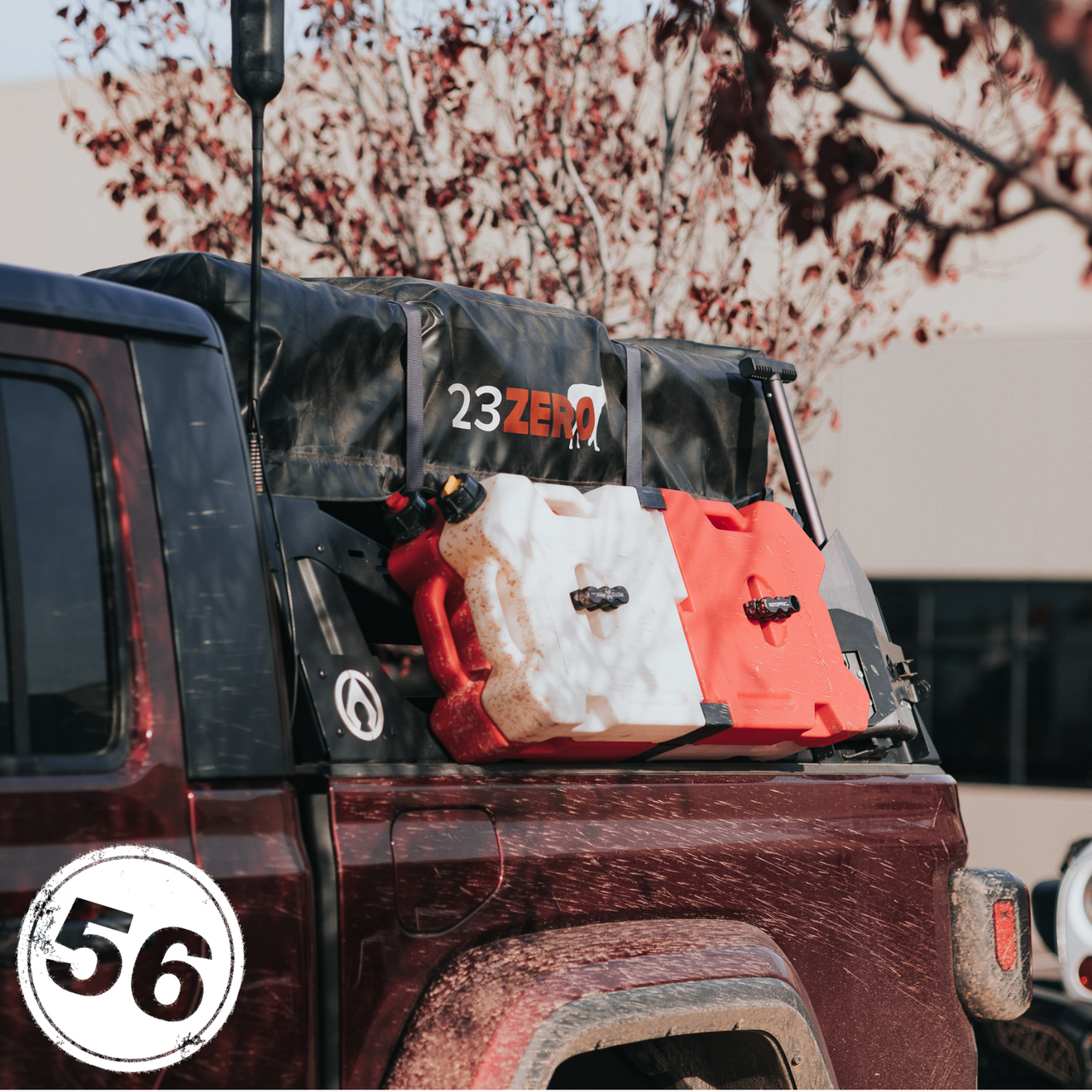23ZERO Transit Cover 56 Black for Pickup Trucks, SUVs & Crossovers - Compact Cover for Round Telescoping Ladder 1.0